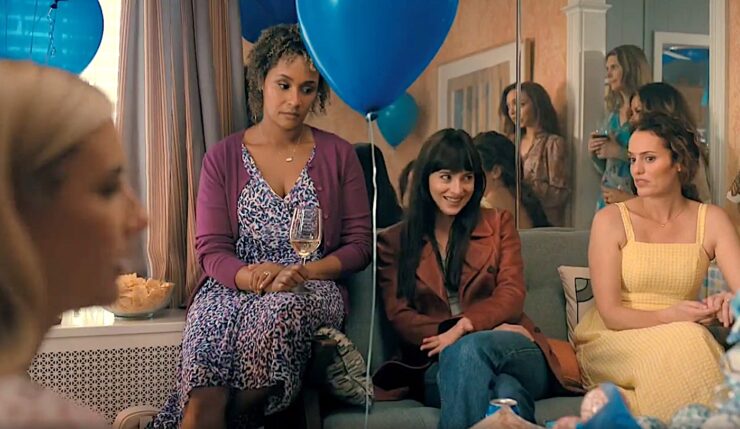 Cassandra Webb attends a baby shower and tries to lighten the mood.