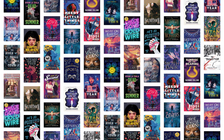 Collection of 30 book covers representing the best SFF young adult titles of 2025
